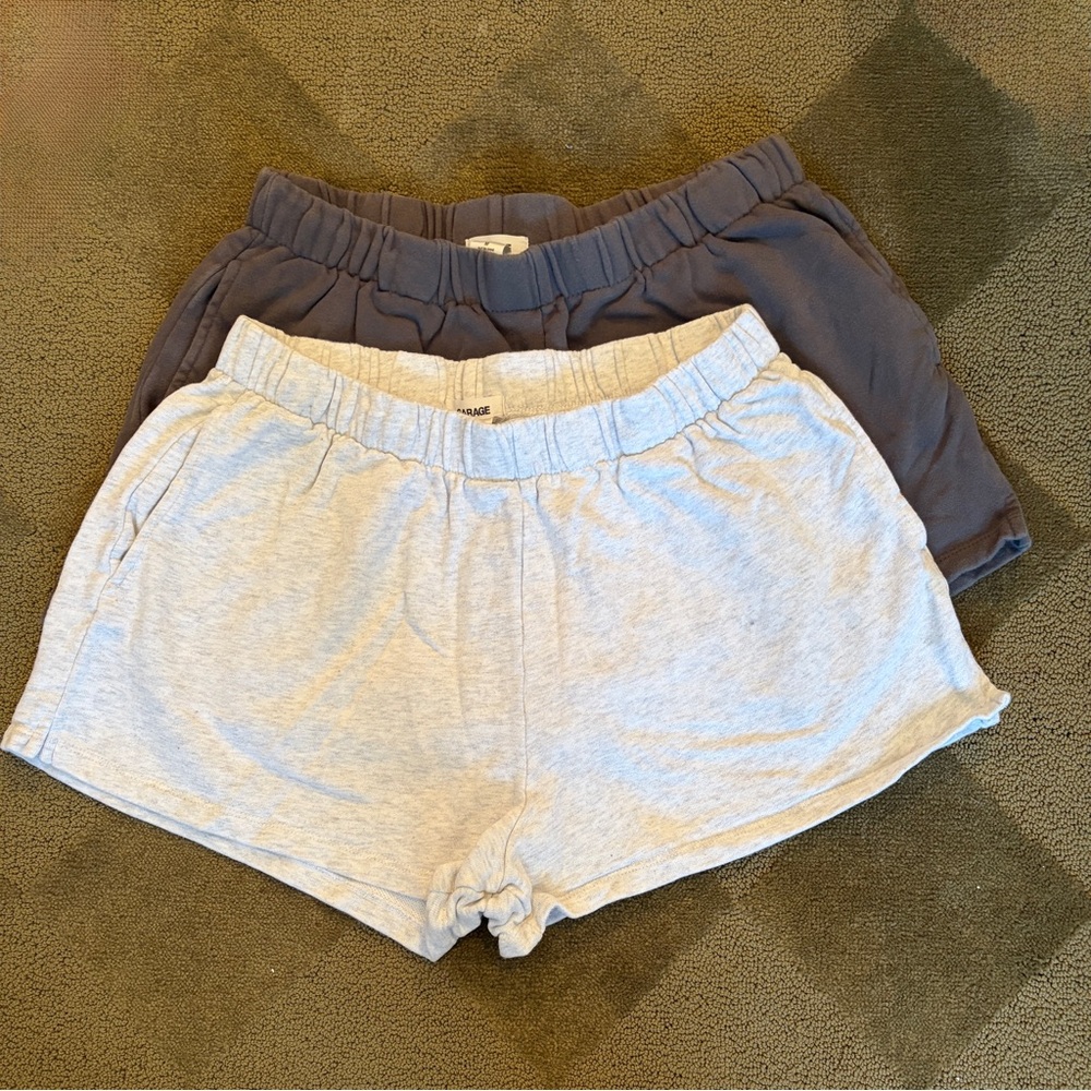 Garage Two-Pack Women's Light Gray and Charcoal Athletic Shorts